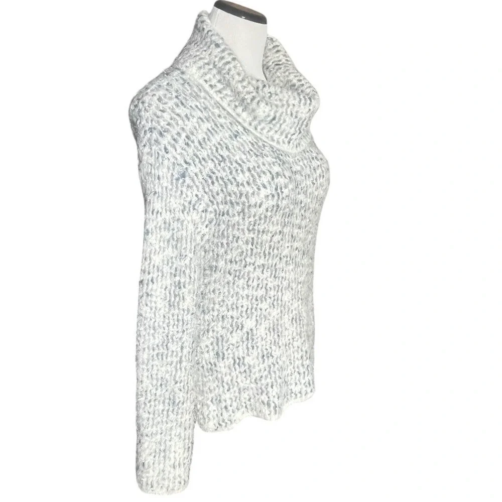 Tribal Jeans Womens Cowl Neck Textured Knit Sweater Green White Purple P/S 7200O